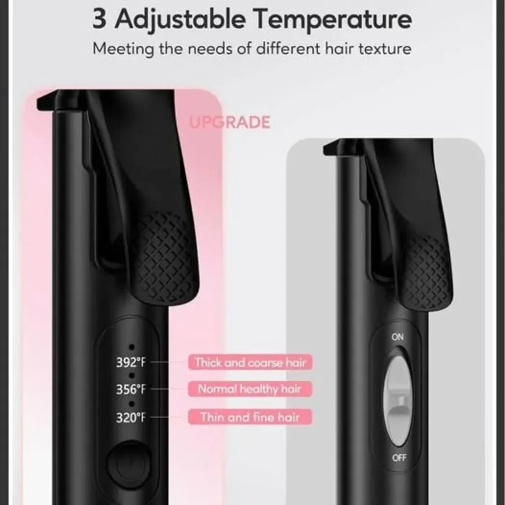 FARERY Travel Mini Pro Curling Iron Dual Voltage, 3/4 Inch, with 3 Adju